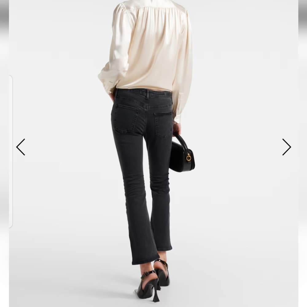 Adriano Goldshmeid The Jodi Crop High Rise Slim Flare Crop Jeans